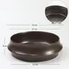 Recipiente para Flores, Plato Redondo, Recipiente Estilo Japonés, Maceta, Jarrón de Cerámica Estilo Chino para Arreglo Floral, Pieza Decorativa, Plato para Flores Ikebana