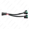 Adecuado para H11 a H11 cabeza verde de coche original línea de dos cabezas dobles cable de transferencia de lámpara HID arnés de cableado de lámpara de coche