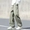 Pantalones Casuales de Exterior para Hombre Enbu Otoño Nueva Llegada Pierna Recta Holgada Cordón Pantalones Largos Caída Adelgazante Pantalones Altos Hombre