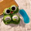 Lindo Peluche de Rana Máscara de Ojos Lista para Usar con Ojos Grandes Vívidos y Expresiones Juguetonas. Tejido Suave y Amigable con la Piel. Varias expresiones para elegir