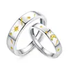 Anel de Casal Sol Lua Estrela Moda Simples Anel Aberto Sol Lua Fábrica Personalizada Anel de Casal