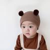 Sombrero de bebé primavera y otoño delgado 0-6 meses recién nacido bebé niño y niña recién nacido otoño e invierno sombrero de bebé sombrero de oso