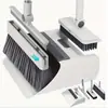 Set de Escoba, Recogedor y Cepillo para Piso Tres en Uno para Limpieza del Hogar, Herramienta Limpiadora de Cabello Antiadherente para Cocina y Baño