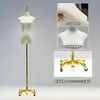 Tienda de ropa accesorios para maniquíes ropa de mujer ventana maniquí de medio cuerpo perchero muñeca falsa maniquí de vestido de novia soporte de exhibición