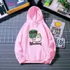 Sudadera con capucha de nuevo diseño para otoño e invierno, talla grande holgada, estampado de dibujos animados, terciopelo para mujer, manga larga, top casual de pullover