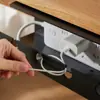Estante organizador de cables debajo de la mesa, estante de acabado para enchufes, ranura de almacenamiento fija para cables, fila de inserción para mesa de computadora, estante de almacenamiento fijo sin perforación