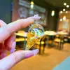 Lindo Llavero Transparente Estilo Ins Flor Femenina Colgante de Cristal Llavero de Helado Accesorios de Joyería Flotantes