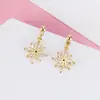Pendientes de Flor de Diamante Brillante Microincrustados, Compactos, Simples y Elegantes, Pendientes de Margarita de Moda, Pendientes de Celebridad de Internet, Dulces y Lindos