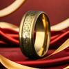 Anel Dragão Dourado Moda Europeia e Americana Explosiva Joias Anel Padrão Dragão Totem Masculino Joias Padrão Retrô Feminino Venda Quente