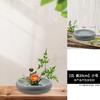 Jian Shan Arranjo de Flores Cerâmica Vaso Grande para Flores Bandeja de Água Ohara-Ryu Arranjo de Flores Japonês Estilo Chinês Vaso Feito à Mão Flor Bonsai Argila Roxa