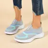 Sapatos Casuais para Mulheres, Versáteis para a Primavera, Venda Quente Temu, Sapatos de Malha Respirável com Solas Macias, Sapatos de Calçar Fácil para Mulheres de Meia-Idade e Idosas