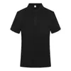 Playeras tipo polo de algodón puro personalizadas de manga corta con cuello, Unisex de color liso para trabajo con estampado de logo, Camisas culturales de verano para exportación