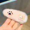 Nuevo Pinza de Pelo de Felpa Gatito Lindo Dibujo Animado Dulce Pinza de Pelo Alto Valor Estilo Fresco Otoño e Invierno Pinza para Flequillo