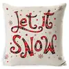 Cojín festivo navideño transfronterizo de Amazon con diseños de renos y muñeco de nieve, cojín colorido para respaldo de sofá