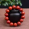 Pulsera de Ágata Roja del Sur de Baoshan, Sichuan, 108 Cuentas Redondas, Cuentas Rojas de Yunnan y Sichuan, Rojo Caqui, Pulseras para Hombres y Mujeres
