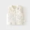 Chaleco acolchado para bebé de 60 g, Chaleco protector para la barriga, Chaleco de otoño e invierno para bebés y niños, Top cálido con solapa