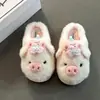 Diadema de Dibujos Animados de Cerdo Nube Suave Linda Pantuflas de Algodón para Mujer 2026 Otoño Invierno Calientes con Felpa Ropa de Casa Pantuflas Perezosas de Felpa