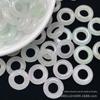 Jade grande buraco anel 15mm donut atacado diy jade brincos jade círculo artesanato contas soltas acessórios