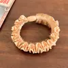 Nuevo Elástico para el Cabello Estilo Coreano Adorno de Encaje de Oreja de Madera Cola de Caballo Elástico Simple Pequeño Floral Anillo Intestinal Cuerda para el Cabello Accesorios para el Cabello para Mujeres