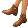 2026 novas botas de tornozelo plataforma com salto plataforma grossa outono e inverno europeias e americanas plus size femininas, botas de cano curto emagrecedoras e estilosas