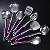 Casa Utensílios de Cozinha de Aço Inoxidável Conjunto Móveis Wok Espátula de Cozinhar Frigideira Colher Escorredor Colher de Arroz Conjunto de Oito Peças