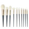 Juego de 10 brochas de maquillaje Cangzhou Blue Bridge, brochas para principiantes, brochas sueltas Cangzhou para sombras de ojos, brochas para base, brochas de pelo de animal