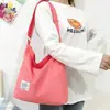 Bolsa de Lona Literaria Transfronteriza Moderna para Mujer Simple de Gran Capacidad Portátil para Hombro Cruzada Tote Personalizada Bolsa León Ling