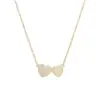Corrente de clavícula elegante banhada a ouro real com micro cravação de zircônia, design de nicho feminino, colar com pingente de coração, corrente requintada para suéter