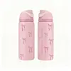 Taza Termo para Bebida Doble de Acero Inoxidable 304 con Tapa Pop-Up y Popote Personalizable, Taza de Fruta con Bolso para Exteriores, Botella de Agua Deportiva