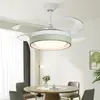 Ventilador Invisible para Uso Doméstico, Ventilador de Techo Impulsado por Viento para Sala de Estar, Comedor, Dormitorio, Modelo Nuevo, Diseño Simple, Controlado por Voz, Silencioso, Inversor Integrado