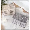 Popular Caja de Almacenamiento de Joyería de Terciopelo de Tres Capas Transfronteriza Caja de Almacenamiento de Aretes Joyero Tipo Cajón a Prueba de Polvo