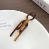Pasador Pequeño de Pescado con Estampado de Leopardo de Acetato para Mujer, Herramienta para Peinar Moños, Peine Peineta Simple de Gama Alta, Accesorio para el Cabello de Mujer
