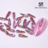 Nuevo color moca púrpura loto uña diamante de forma especial color gelatina diamante plano uña joyería DIY uña Pedrería