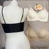 Base de seda helada líquida sin rastro ropa interior para mujer estilo ultrafino enfriamiento copa fija realce elevación push-up