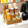 Suporte de armazenamento de copos de papel descartáveis para atacado para lojas de milk tea, dispensador de copos para cafeterias, porta-copos multifuncional de mesa para balcão de bar