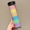 Elástico de Borracha de Alta Elasticidade Simples e Fresco Prendedores de Cabelo Femininos Não Amassam Corda de Cabelo Doce Fofa Versátil Corda de Cabelo Durável