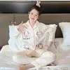 Pijama Infantil Primavera y Otoño Niñas Algodón Nube Manga Larga Estilo Delgado Niñas Niños Mayores Estilo Otoño Conjunto de Ropa para el Hogar Niños Pequeños y Medianos