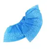 Tecido não tecido estampado padrão de pneu antiderrapante tecido não tecido azul descartável cobre-sapato de costela completa com elástico na parte inferior