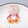 Estrella de cinco puntas bandera roja cuerda para el pelo accesorios para el cabello Regalo del Día Nacional para Niños no daña el cabello banda elástica diadema adorno para la cabeza suave alta elasticidad