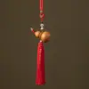 Colgante de calabaza de apertura natural latón cinco monedas de los Cinco Emperadores puerta opuesta calabaza joyería colgante se puede abrir interior cinabrio Sutra del Corazón
