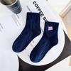 Meias Cityboy Masculinas e Femininas Curtas Estilo Coreano Ins Tendência High Street Bordado Americano Letras Respiráveis Esportivas Meias de Cano Médio para Homens