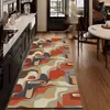 Alfombra de Cocina de Bucle Nuevo Estilo, Tira Larga, Retro, Engrosada, Antideslizante, Absorbente de Agua para el Hogar, Resistente al Aceite, Resistente a la Suciedad, Alfombra para Pies