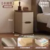 2025 Nuevo Modelo Pequeño para Hogar Dormitorio Estilo Vintage Crema Simple Moderno Gabinete de Almacenamiento Sin Instalación Madera Maciza Mesita de Noche