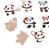 [Original] Serie Deportiva Tenis de Mesa Panda Bádminton Panda Colgante Llavero de Aleación de Zinc