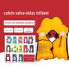 Fabricante Adulto Manual Totalmente Automático Colete Salva-Vidas Inflável Tipo Cachecol de Pescoço Colete Salva-Vidas Inflável para Pesca Certificado CCS