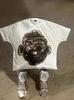 Camiseta de Hombre Harajuku Vintage Estampada de Dibujos Animados Cuello Redondo Camiseta de Hombre Y2K Moda Urbana Americana Oversized Manga Corta