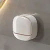 Jabonera estilo lujo ligero, montada en la pared, instalación sin taladro, soporte para jabón, almacenamiento para baño, con desagüe, uso doméstico, con tapa, estante de almacenamiento