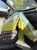 Pantalones Casuales de Verano Dopamina de Secado Rápido para Hombre, Modernos de Tres Rayas en Contraste, Sueltos Rectos, Deportivos Americanos, Tipo Paracaidista