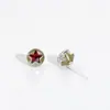 Brincos de Estrela de Cinco Pontas com Zircônia Incrustada em Resina, Brincos Perfurados, Não Precisa Remover, Brincos Coloridos da Moda com Zircônia, Atacado de Joias