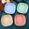 Prato Colorido Multifuncional para Ossos com Base Doméstico, Simples e Durável, Quadrado para Lanches Frutas Secas Acabamento de Mesa de Jantar Prato de Plástico